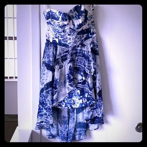 French Connection 8 size multi-blue & white dress